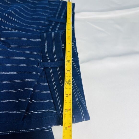 Gap Sz 4 Slim City Coupe Urbane Etroite Pants Navy Blue Stripped Stretch 0763 - Picture 11 of 12
